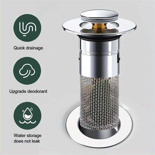 2-Piece Pop-Up Sink Drain Strainer Set