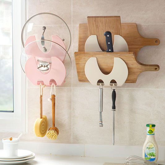2-Tier Wall-Mount Pot Lid Organizer
