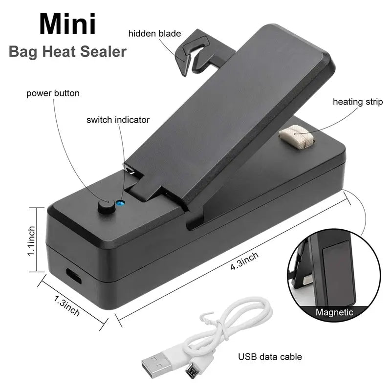 2-in-1 Rechargeable Mini Bag Sealer