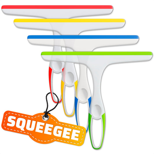 4-Piece Silicone Shower Squeegee Set