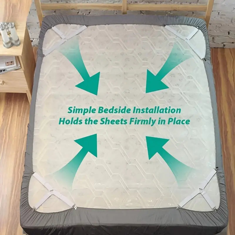 4-Piece Bed Sheet Fastener Set