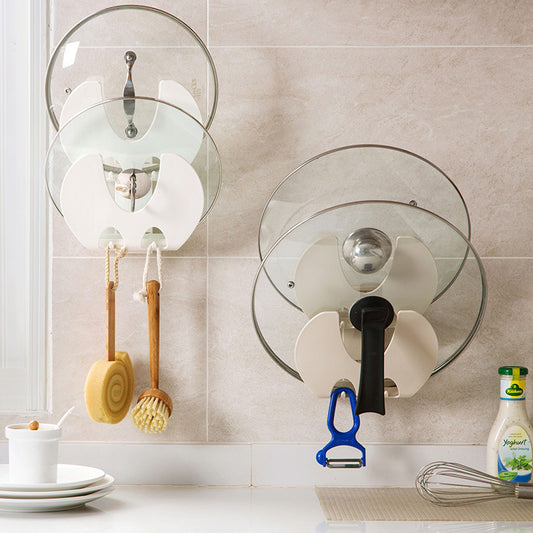 2-Tier Wall-Mount Pot Lid Organizer