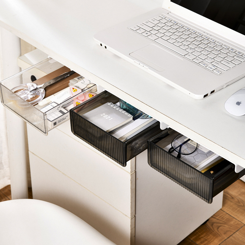 Under-Desk Hidden Drawer Organizer